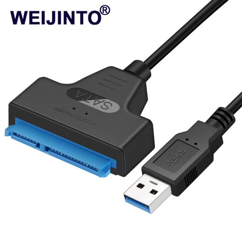 Высокая Скорость USB 3 0 22 PIN SATA Кабель адаптер USB3.0 к sata3 7 15 22Pin конвертер| |