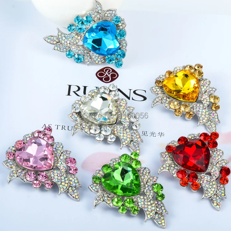 Модная детская брошь в виде сердца океана из горного хрусталя или на свадьбу