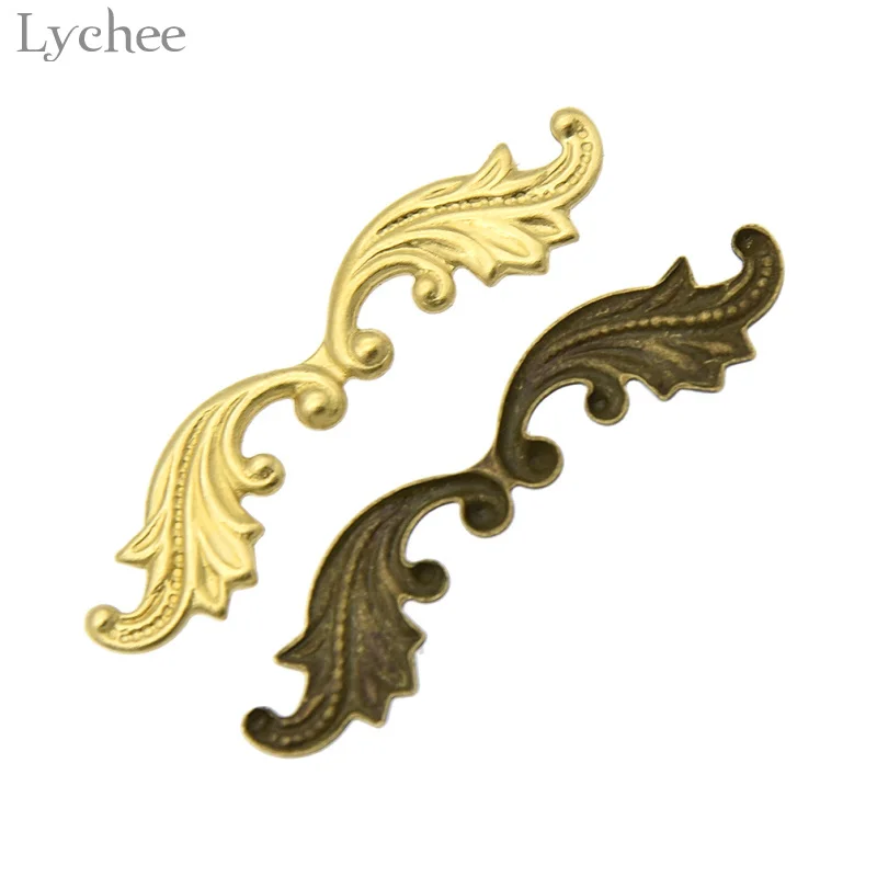 Lychee Life 20 шт латунные украшения в форме листьев самодельные для дома ручной