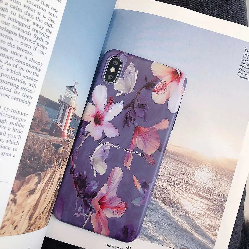 Чехол для iphone XS MAX XR X Модный чехол с цветочным рисунком 8 7 6S 6 Plus |