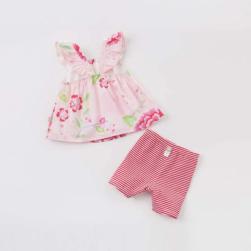 Dave bella/летние комплекты одежды для маленьких девочек модные детские костюмы с