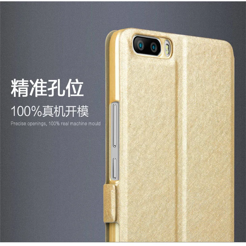 Роскошный Шелковый чехол с открытым окошком и подставкой откидной держатель