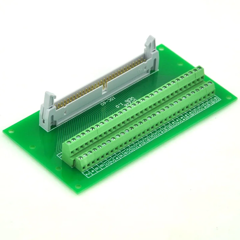 

IDC60 2x30 контактов 0,1 дюйма, наружная плата для разъема, Клеммная колодка, соединитель.