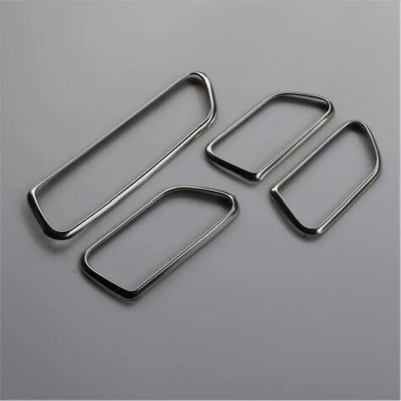 one set 4pieces Для 2005- Touran caddy наклейки Touran внутренняя дверная ручка декоративные листы наклейки из нержавеющей стали 4 шт - Название цвета: one set 4pieces