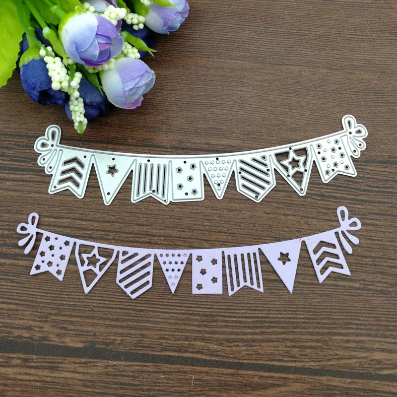 

1 Pcs Steel Flag Banner Design Metal Die Cutting Dies Stencil Scrapbooking Photo Album Card Paper Embossing Craft DIY