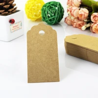 new fashion 200pcslot brown kraft jewelry tags 4 3x9cm hang box clothing gift tags rectangle jewelry card price label tags