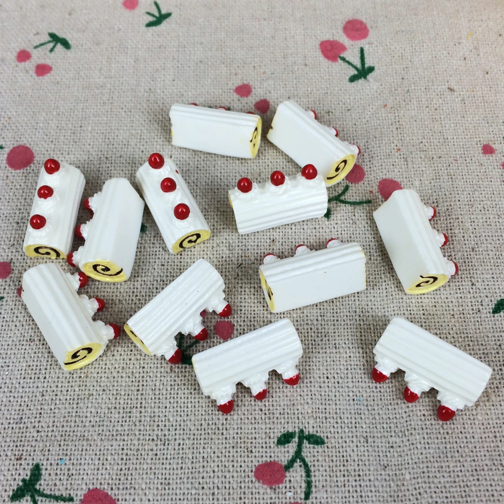 10 шт. плоский задник из смолы кабошон поддельные продукты Kawaii DIY Украшение с