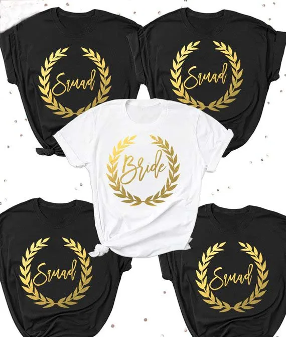 Праздничная рубашка для девичника отряд Невеста футболка на заказ графический