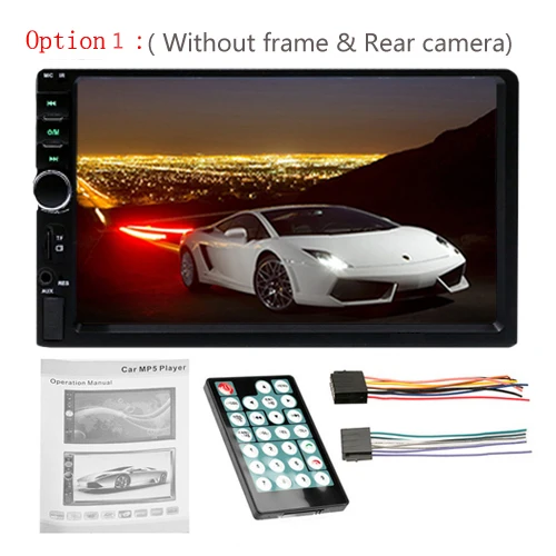 Radio Only AMPrime Автомагнитола 2din " сенсорный Автомагнитола Mirrorlink мультимедийный плеер Bluetooth MP4 MP5 стерео аудио авто с камерой заднего вида - Цвет: Radio Only