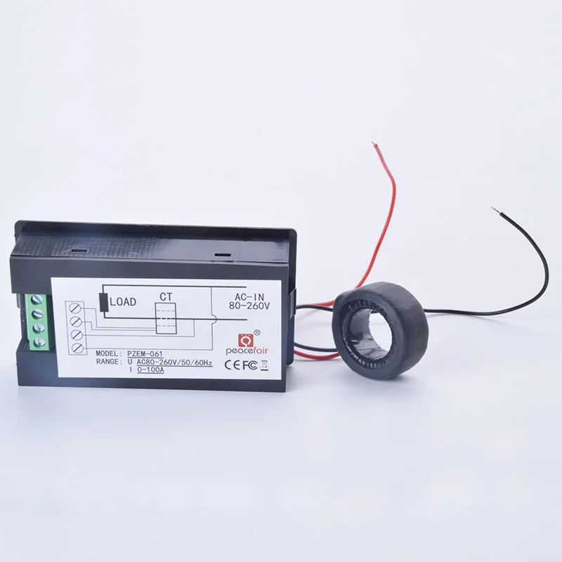 Цифровой ЖК-дисплей измеритель напряжения переменного тока AC80-260V 20A 100A Вольтметр Амперметр Напряжение Ток мощность энергии мультиметр Панель тестер