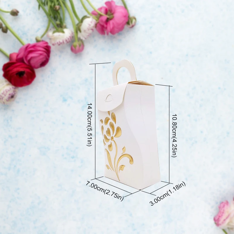 25pcs White/Golden Wedding Candy Box Gift Bag Gifts for Guests Decoration Paper Party Supplies | Дом и сад