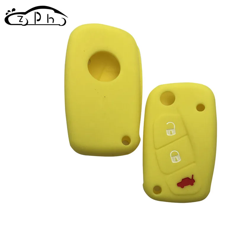 Чехол брелок для ключей с 3 кнопками силиконовый чехол Fiat Punto Ducato Stilo Panda Idea Doblo Bravo