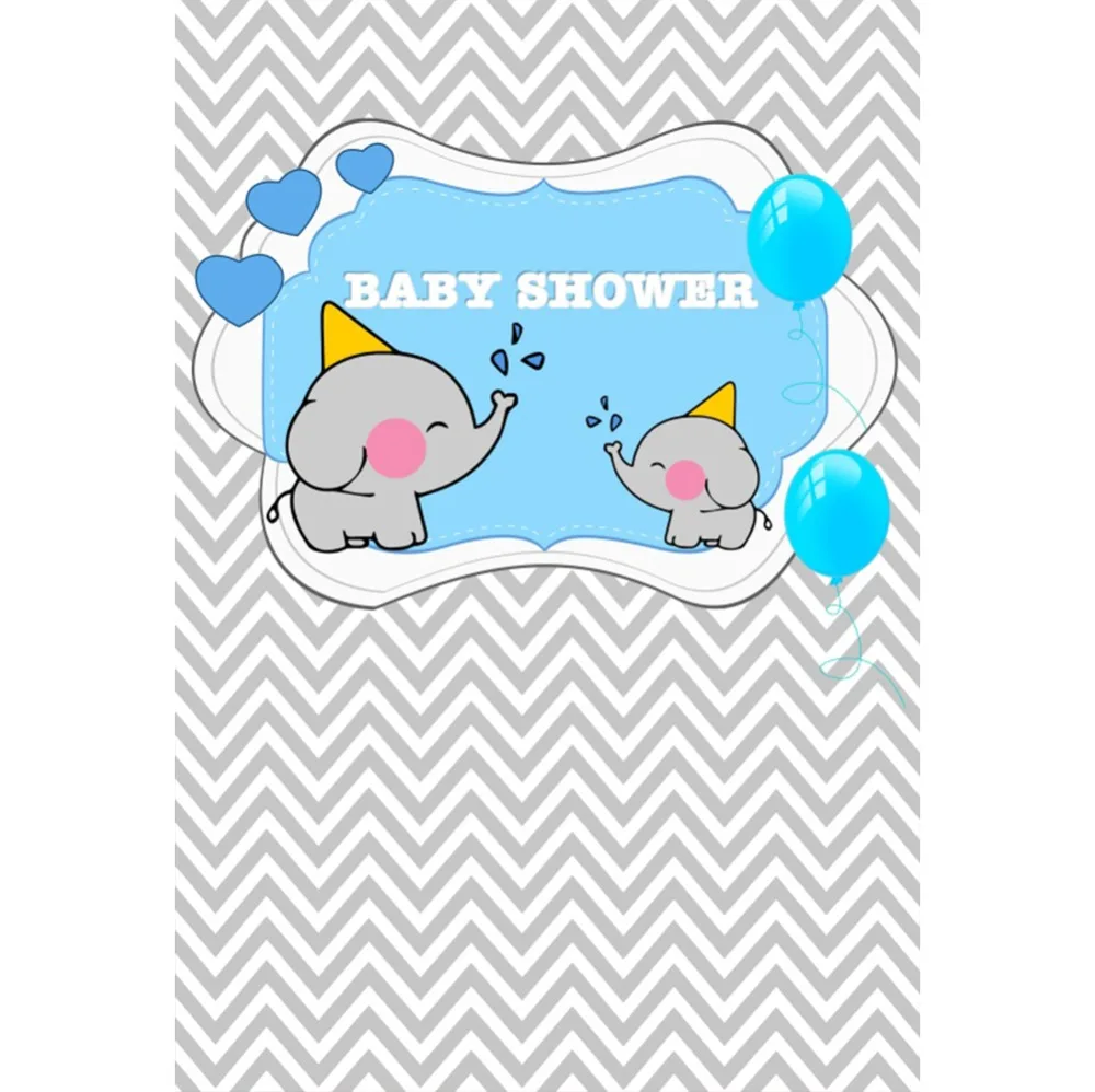 Laeacco Elephant Baby Shower Newborn Party Chevrons Stripes Photo Backdrops Photographic Backgrounds Photocall For Studio | Электроника