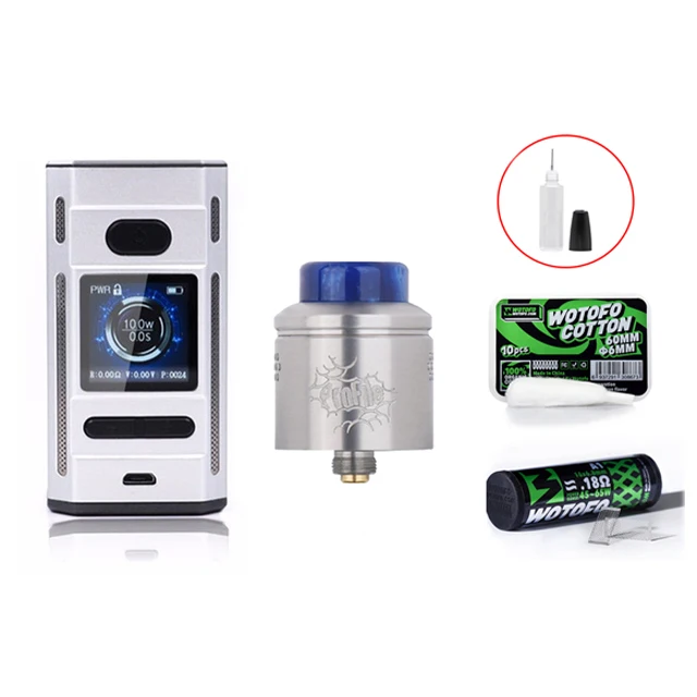 Red Kit Laisimo F4 TC коробка мод 360 Вт Vape комплект с Wotofo профиль RDA атомайзер 24 мм Бесплатный подарок 10 шт. ватная сетка катушка vs люкс мод комплект - Цвет: Red Kit