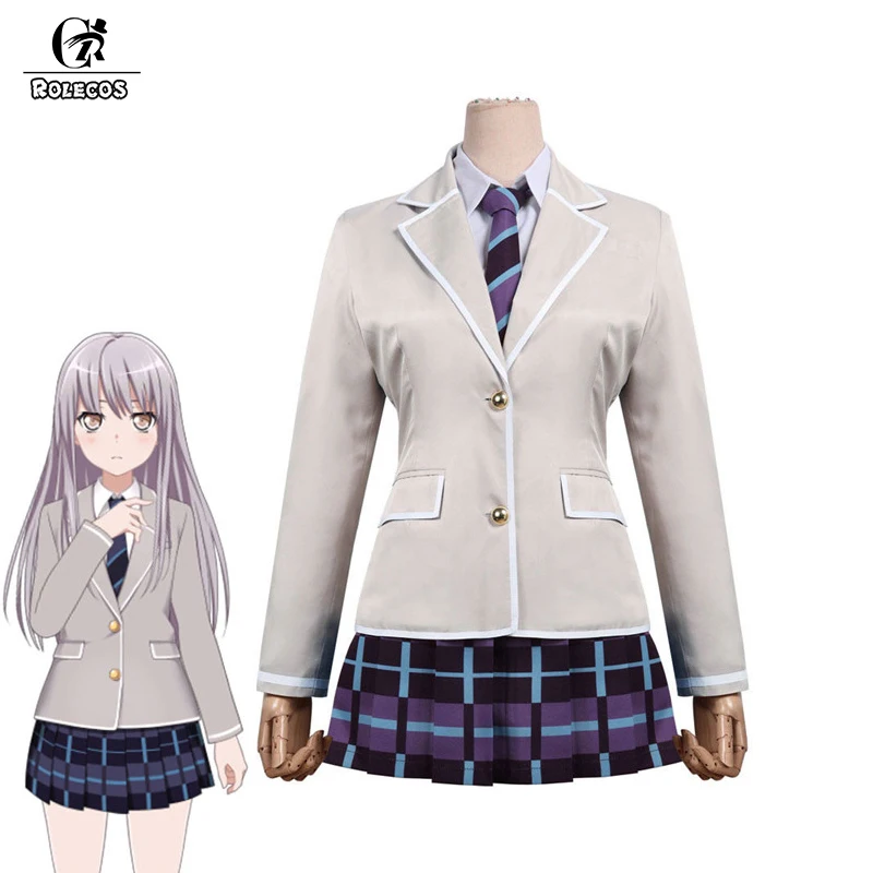 ROLECOS аниме BanG Dream! Afterglow Косплей костюмы Minato Yukina костюм Sclool Униформа полный набор