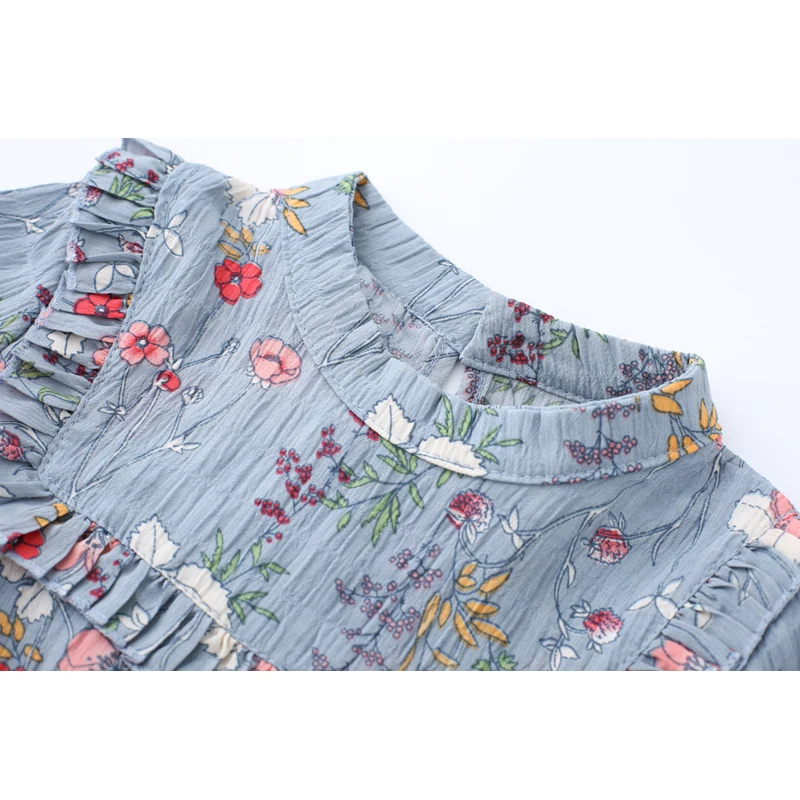 Платья для девочек новинка весны 2020 детская одежда шифоновое платье с