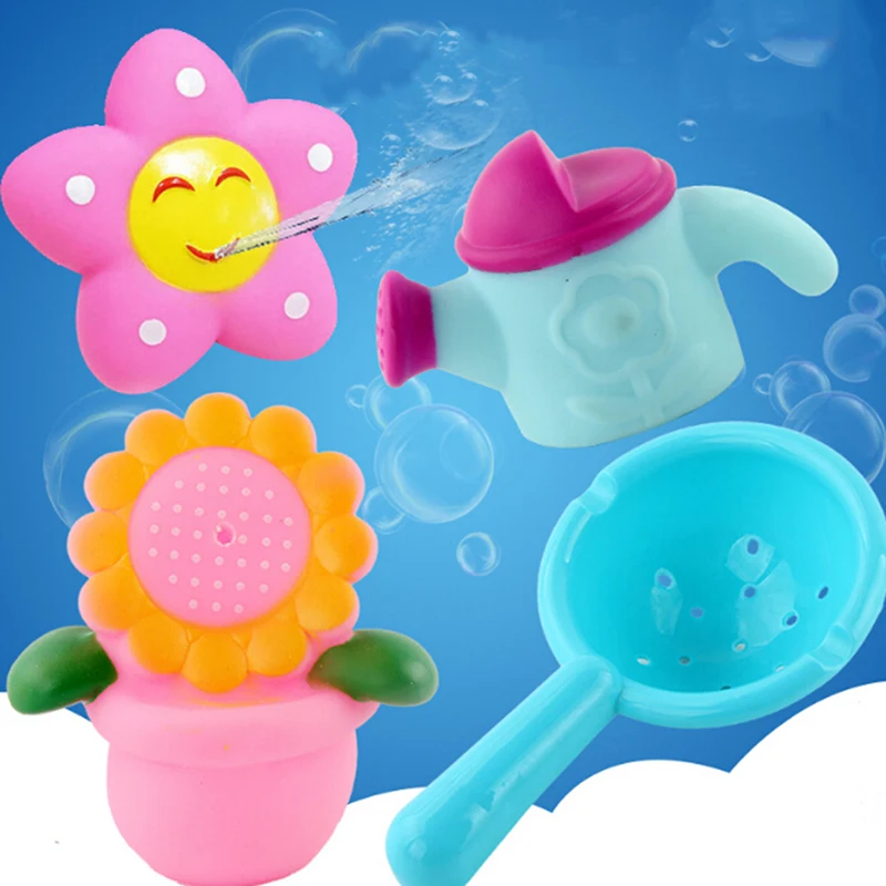 4 5 шт милые смешанные животные игрушки для воды красочные мягкие резиновые
