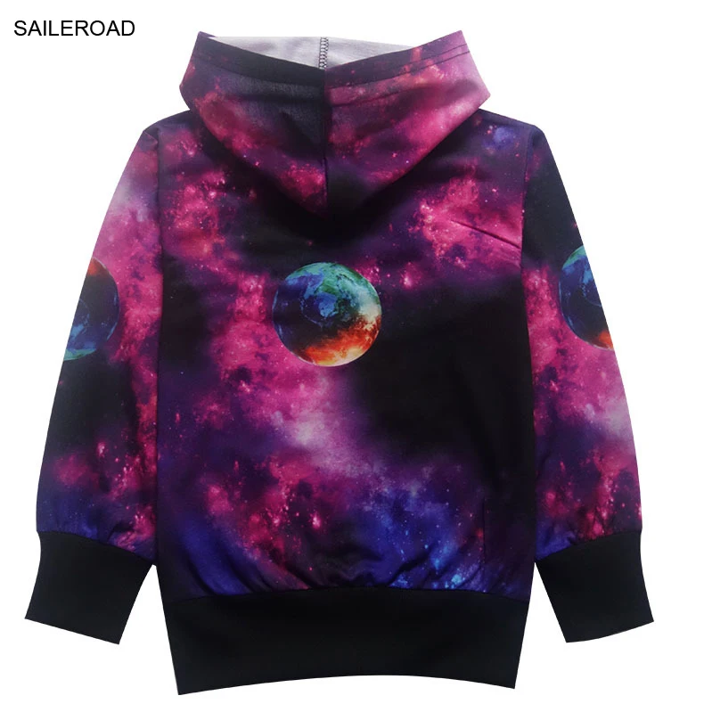 SAILEROAD/Детская толстовка с рисунком Земля и Галактика футболка толстовки