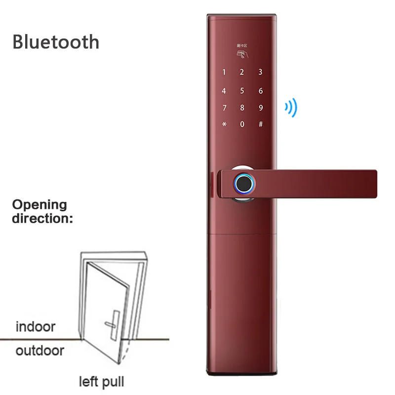 bluetooth Отпечаток пальца Умный Замок Пароль IC карта дверной замок дверной звонок шлюз дистанционное управление приложение замки противоугонные двери электронные замки D8 - Цвет: bluetooth