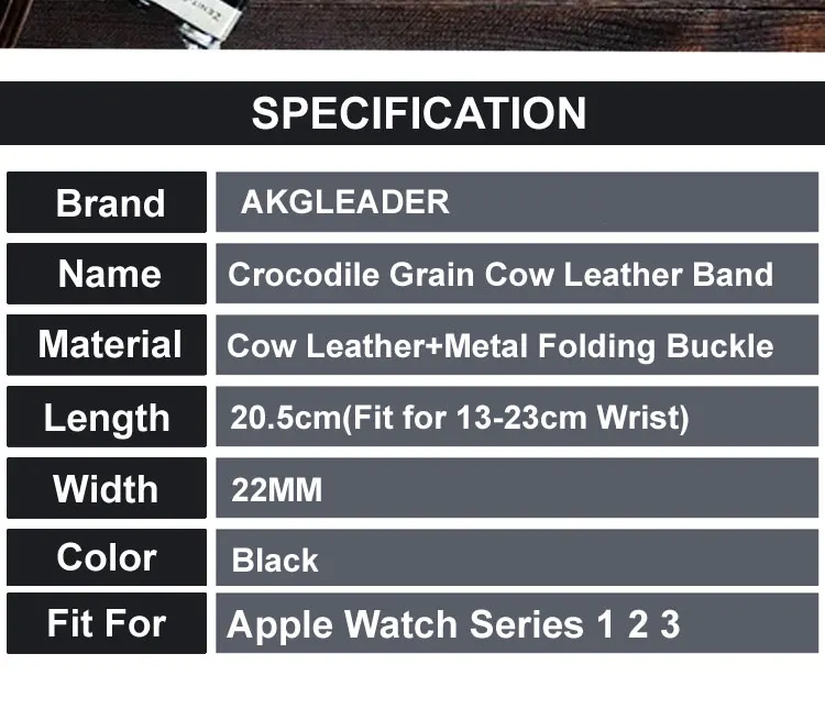 AKGLEADER 38-42 мм часы ремешок для Apple Watch 4 запястье браслет складной из натуральной кожи с пряжкой ремешок для Apple Watch Series 1 2 3
