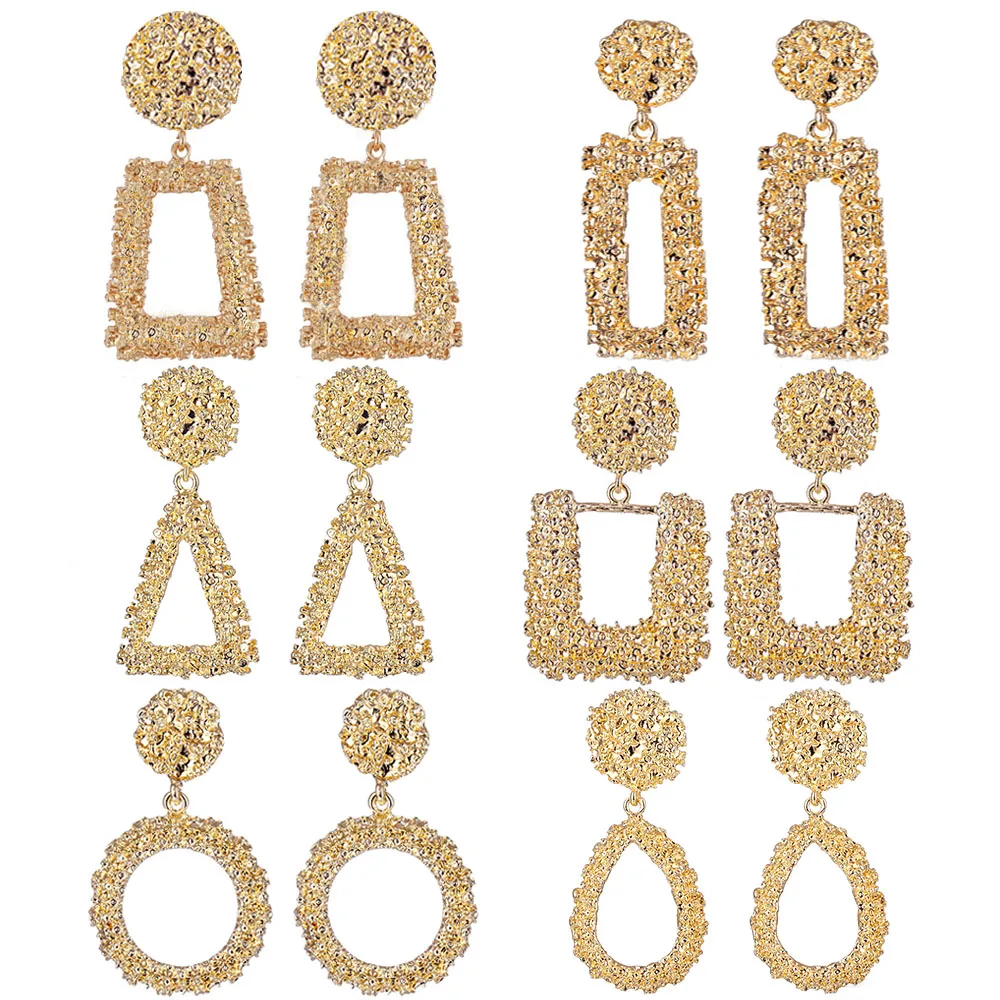 Женские Геометрические серьги капли 28 цветов розового золота новые Brincos полые