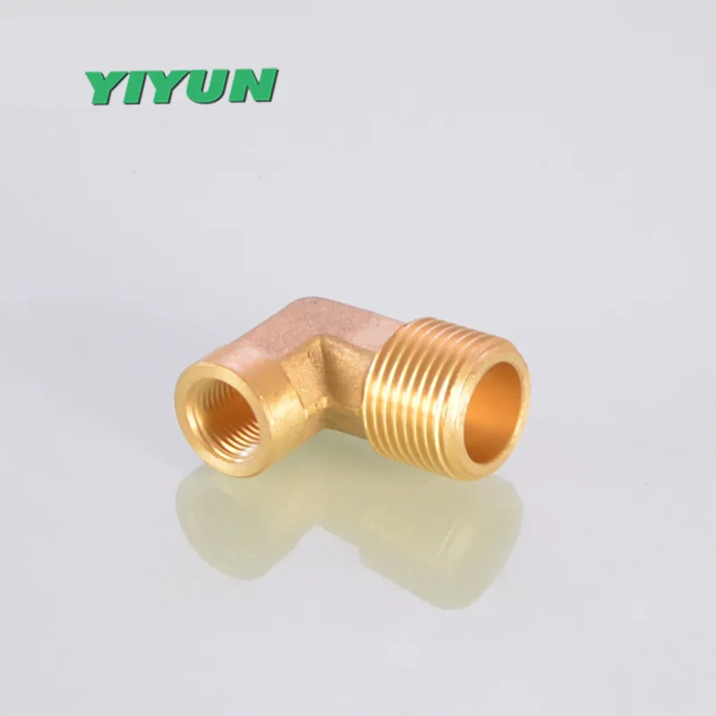 YIYUN 1/8 &quot1/4&quot 3/8 &quot1/2&quot внутренний и внешний шуруп латунь 90 градусов колено трубы