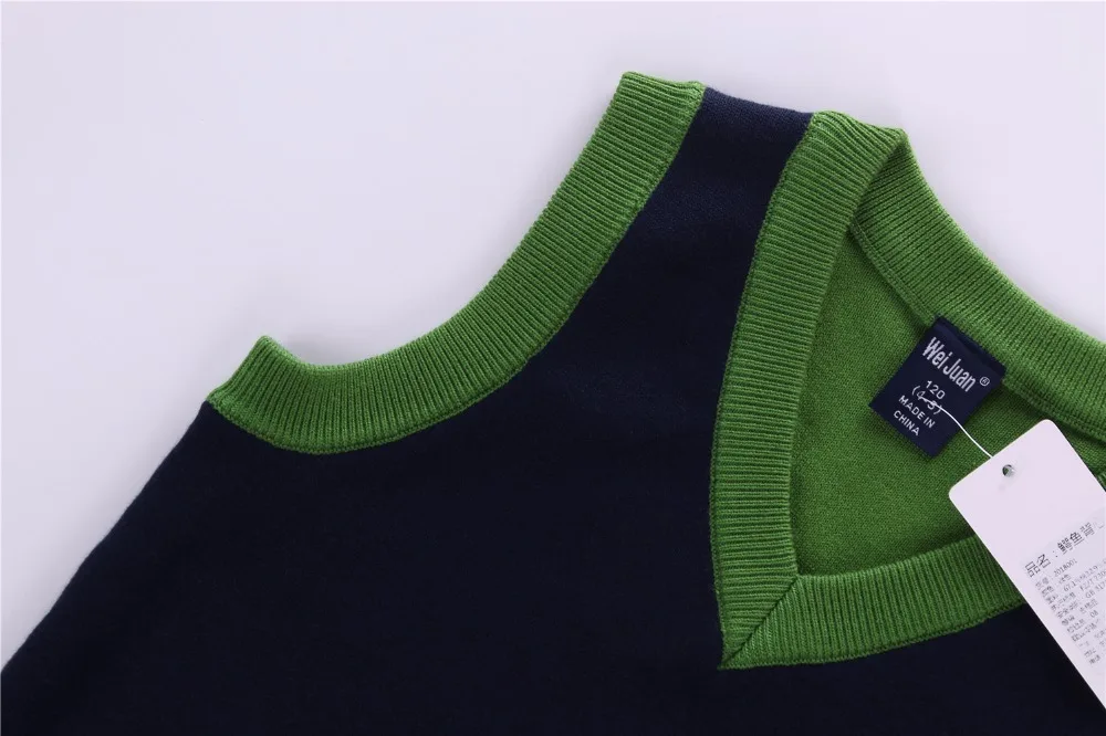 Модный стиль детский пуловер для мальчиков вязаный жилет пальто крючком