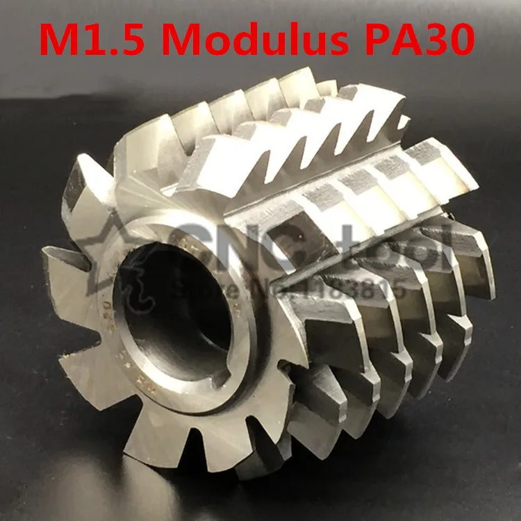M1.5 Modulus PA30 degrees HSS Involute Gear hob 55x50x22mm Gear cutting tools Free shipping