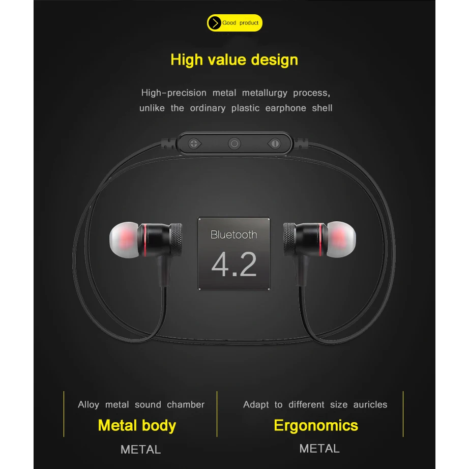 Awei стерео hands free спортивные наушник блютуз беспроводные наушники гарнитура бега