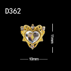 10pcs D362 10 шт./лот, новогодний дизайн, 3D дизайн ногтей, сердце, рыба, свинья, кролик, кошка, голова, сплав, ювелирные изделия, стразы, шарм, сделай сам - Цвет: 10pcs D362