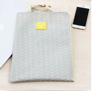 Coloffice 1 шт. Love Simple Life многофункциональная сумка для файлов бумажная Студенческая сумка на молнии для осмотра данных канцелярская папка для офиса - Color: Grey