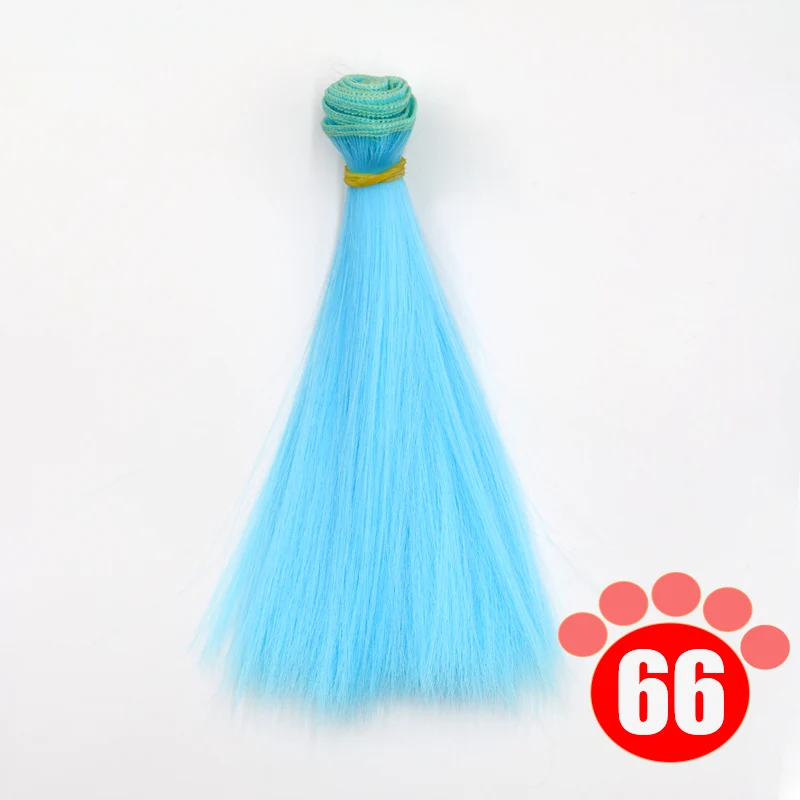 colour 66 Msiredoll bjd парик 15*100 см или 20*100 см или 25*100 см волосы куклы для 1/3 1/4 1/6 кукла с прямыми волосами bjd парик diy - Цвет: colour 66