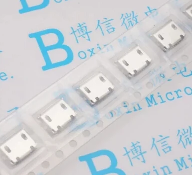 Гнездовой разъем micro USB 5pin SMD 10 шт. короткий игольчатый медный корпус порт для