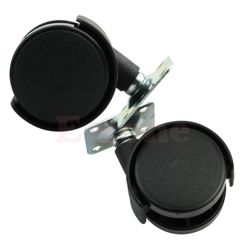 Набор из 4-дюймовых поворотных пластин нейлоновых колесных дисков для стульев и