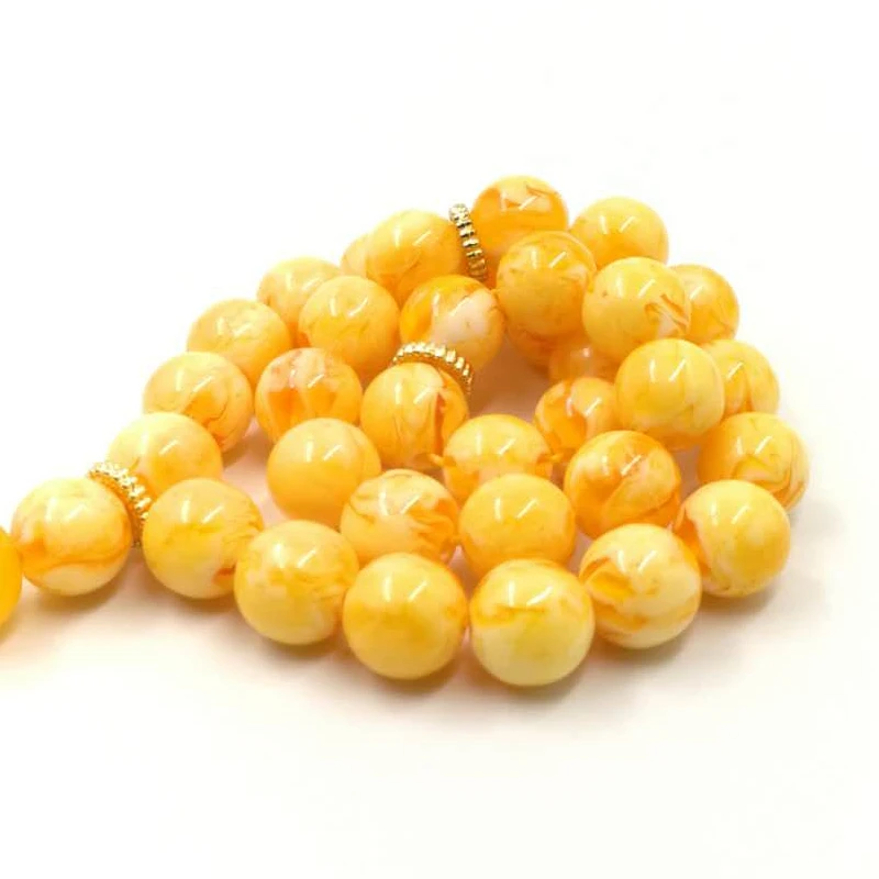 Мусульманские четки Ambers цвет 33 66 99 Бусы Tasbih подарок Рамадана золотые