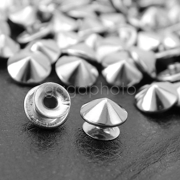 Горячие 100x Серебряные штифты, заклепки панк-рок DIY кожевенное ремесло одежда обувь аксессуар