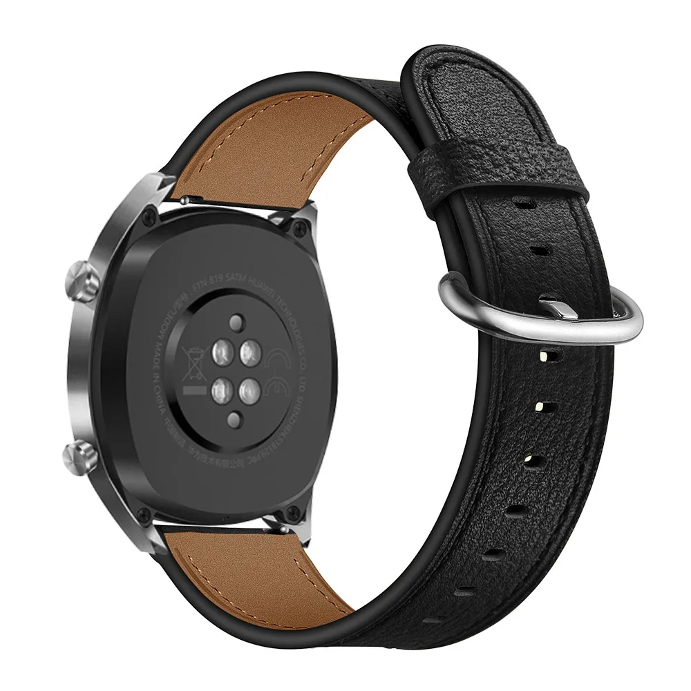 22 мм ширина кожаный ремешок для часов huawei GT/Watch Magic для samsung Galaxy 46 мм/Galaxy Активный ремешок браслет на запястье