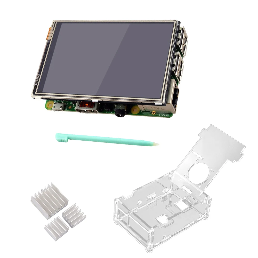 Акриловый чехол для Raspberry Pi 2 3 5 дюйма HD дисплей сенсорный экран алюминиевый