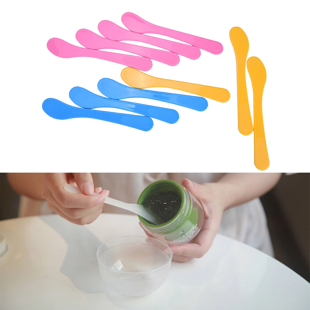 10 шт. косметический шпатель Пластик DIY маска для лица лопатки смешивания ложка