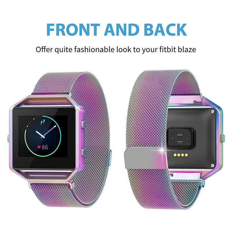 Milanese Loop Нержавеющая сталь ремешок для Fitbit Blaze полосы магнит замок ремешок Браслет для Fitbit Blaze Смарт-часы для фитнеса