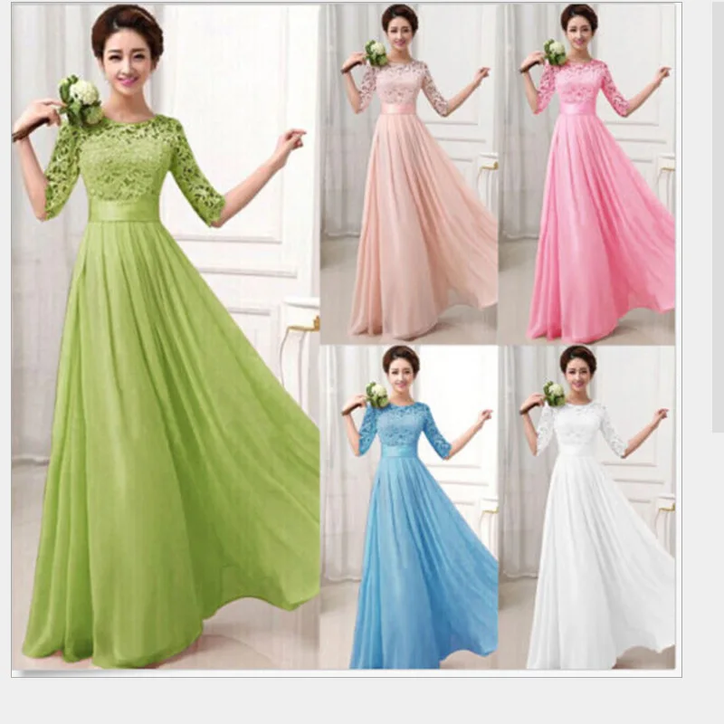 Европейская станция платье взрывное Платье длинное кружевное сшитое