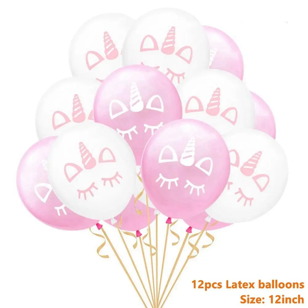 Unicorn Balloons 12 Taoup милые воздушные шары в виде единорога на день рождения, 10 шт., 12 дюймов, латексные воздушные шары, конфетти, воздушные шары на день рождения детей, вечерние воздушные шары в виде единорога - Цвет: Unicorn Balloons 12