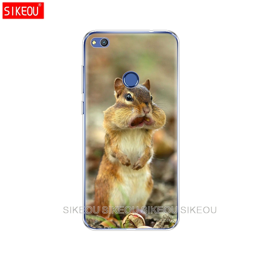 Silicone Cover Phone Case For Huawei P20 P7 P8 P9 P10 Lite Plus Pro 2017 p smart 2018 squirrel Guinea Pig Mouse peanut greedy | Мобильные