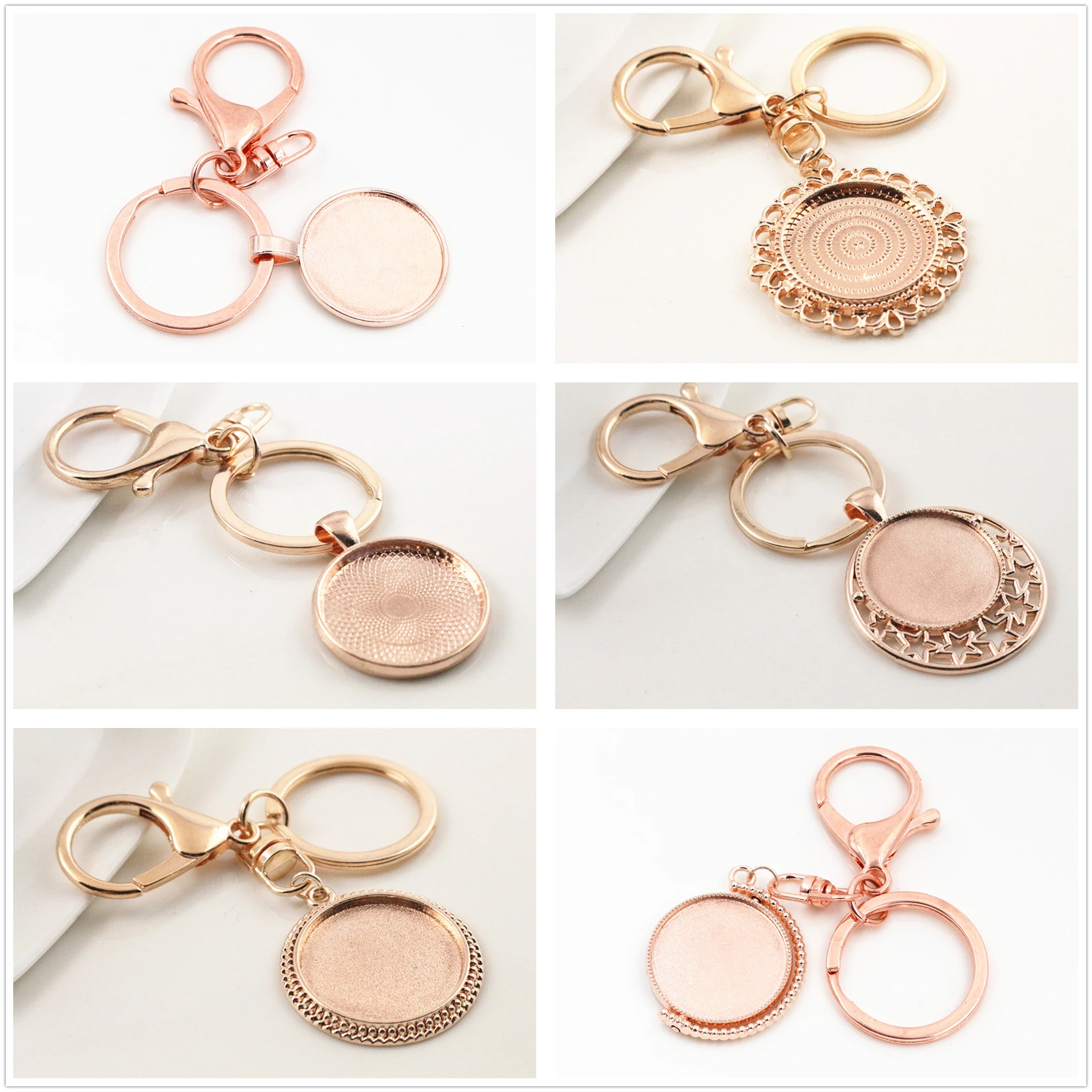 25 мм Внутренний размер розового золота цвет Камея установочная база Ручная