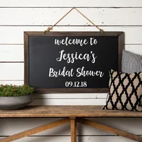 Bridal Shower Welcome Decal Personalized Name Date Vinyl Decals Removable Welcome Sign Sticker for Board Mirror G351