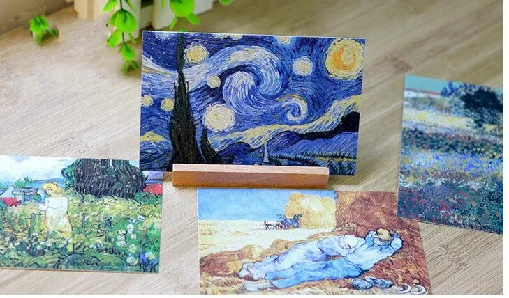 30 листов/партия масляные открытки Van Gogh поздравительная открытка Рождественская