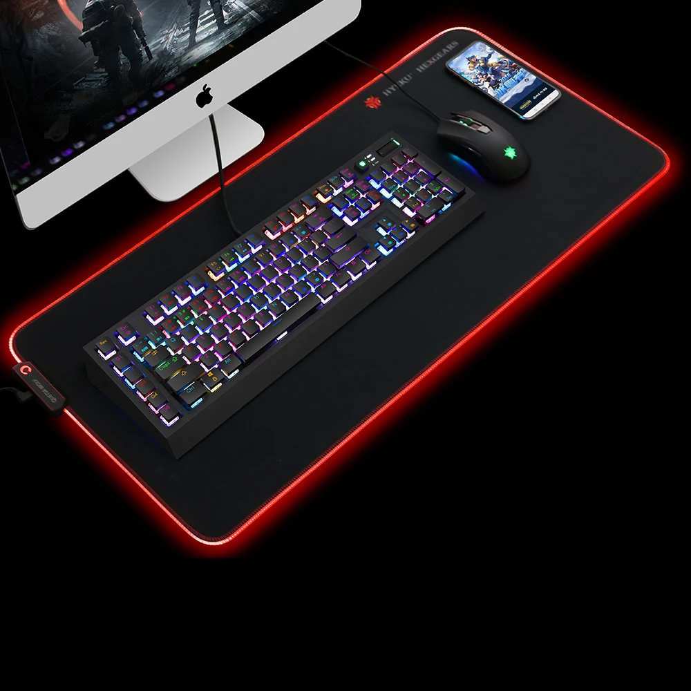 Hexgeards GP102 RGB игровая мышка со светодиодной подсветкой Pad 780*5*355 мм вязаный край