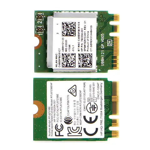 Беспроводная мини-карта RTL8723BE 792204-001 с поддержкой Wi-Fi и Bluetooth, совместим с интерфейсом 4,0 NGFF M.2 для HP, DELL, Asus