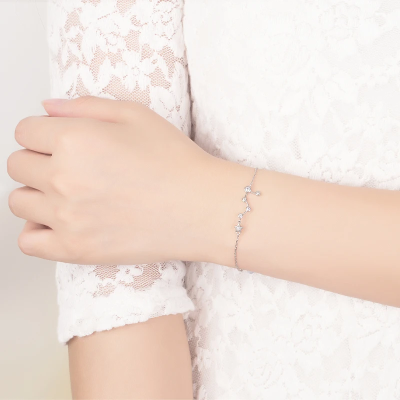 

2018 New Fashion Jewelry 12 Constellations Bracelet,925 Sterling silver Bracelet Woman Zodiac Signs Bracelets Gifts