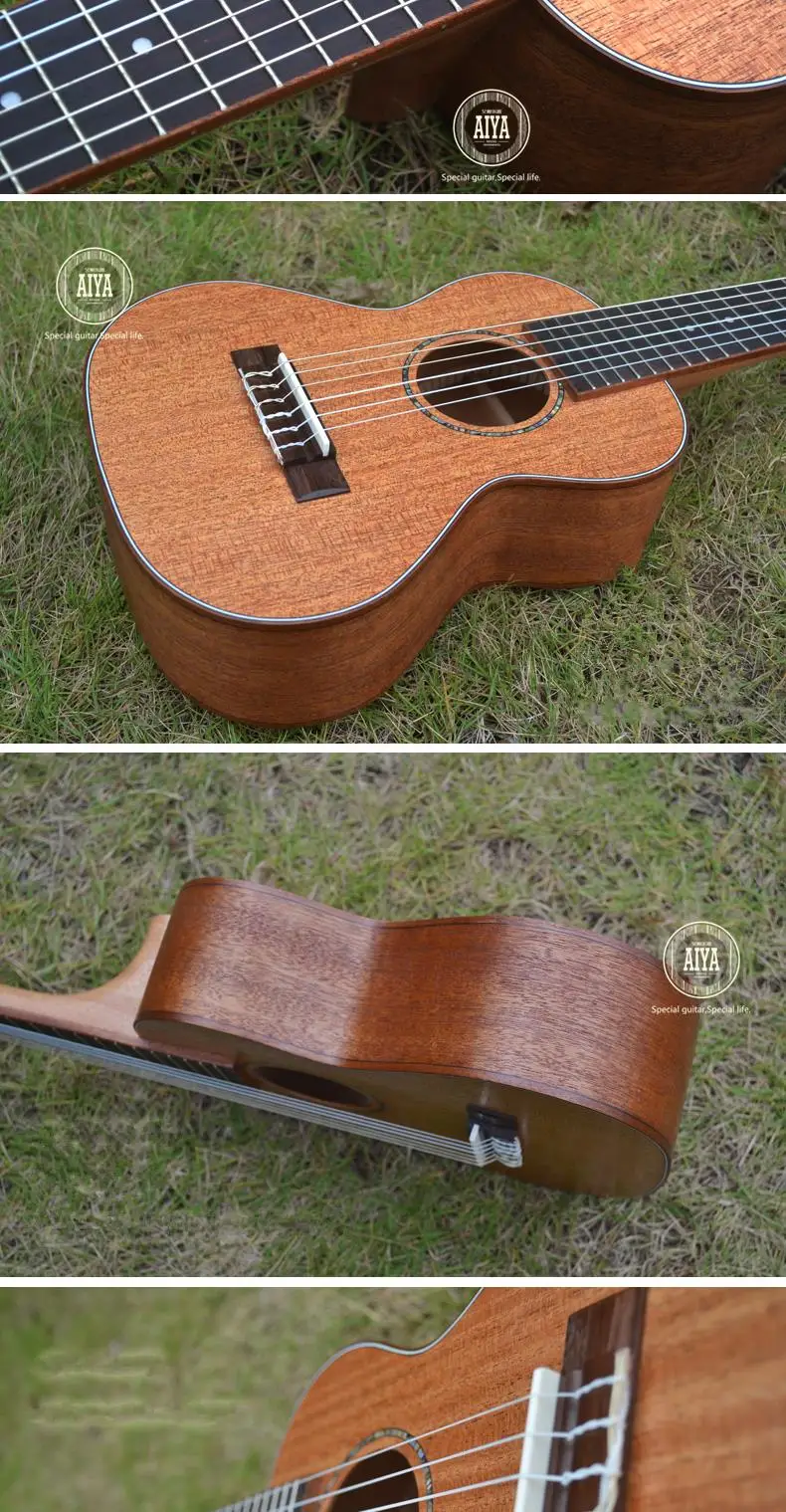 Guitalele Top Solid Acoustic Electric 28 Inch Mini Guitar 6 StringUkulele Ukelele Guitarra Mahogany Acacia Picea Asperata Acacia